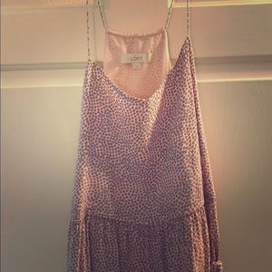 EUC Fun Loft Floral Print Peplum Tank.